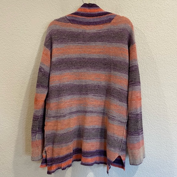 Anthropologie Daily Practice Franconia Half Zip Striped Sweater Tunic Oversized - Picture 6 of 8